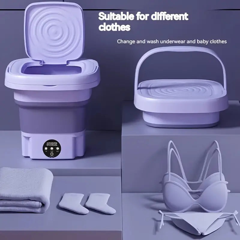 Portable Mini Washing Machine – 2.11 Gal with 3 Cleaning Modes