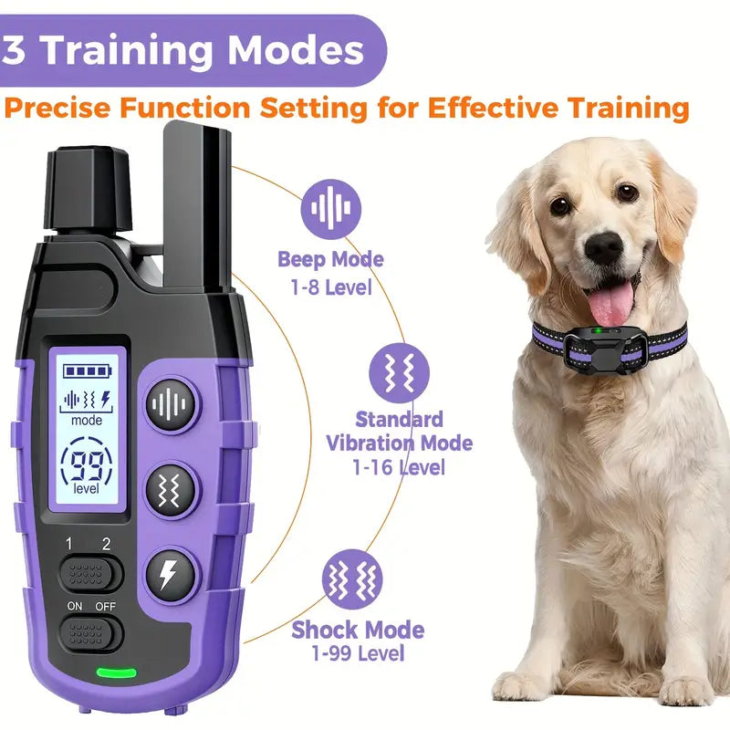 3300Ft Remote Dog Training Collar – Shock, Vibrate, Beep