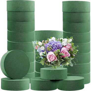 20pcs Round Floral Foam Pads – Durable 3.2 Inch Plastic for Flower Arrangements