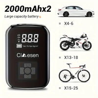 Cordless Tire Inflator Portable Air Compressor with Digital Display