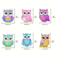 6pcs Diamond Painting Kit Hooks – Wall-Mounted Acrylic Owl Design