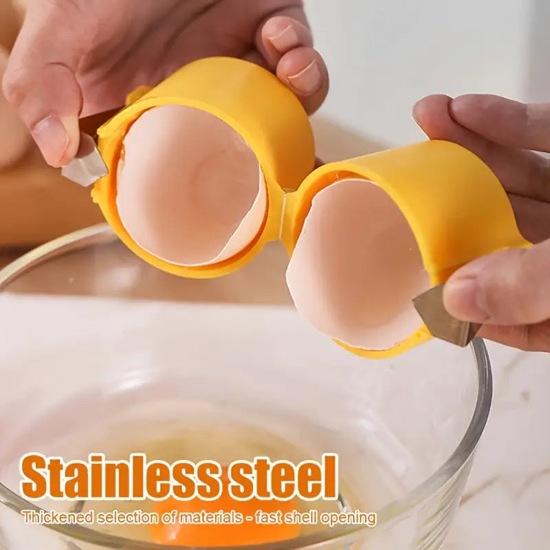 3pcs Egg Shell Opener Set | Cracker, Peeler & Separator for Raw & Boiled Eggs | Essential Kitchen Gadget