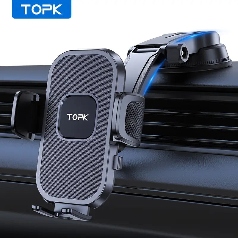 TOPK D42C Dashboard Car Phone Holder – 360° Adjustable Mount