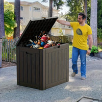 35 Gallon Waterproof Outdoor Deck Storage Box with Lock