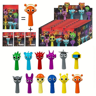 12pcs Cute Cartoon Mini Figures Set – Fun Desk Decor & Party Gift Toys