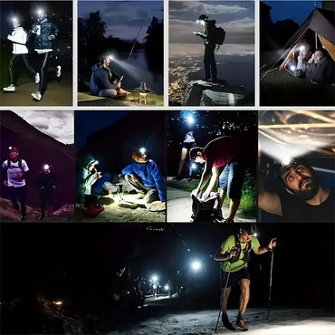 2-Pack 5-LED USB Headlamps – 4 Modes, Rechargeable