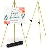 Portable Folding Art Display Easel Stand – 63" Adjustable Metal Tripod