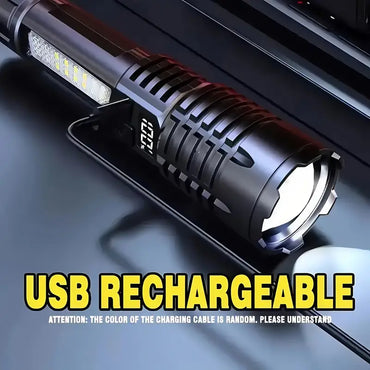 2-Pack Rechargeable LED Flashlights with COB & Zoom