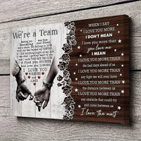 Personalized Couple Canvas – “Meeting You Was Fate” Romantic Wall Art with Wooden Frame