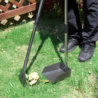 Stainless Steel Dog Pooper Scooper Set with Tray & Rake