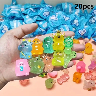 25pcs Glow-in-the-Dark Animal Charms – Surprise Pack for DIY Crafts & Jewelry