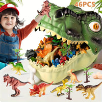 Dinosaur Playset for Kids – Realistic Figures with Eggs, Trees & Fences