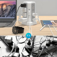 16-Outlet Power Strip Tower with USB & USB-C Ports