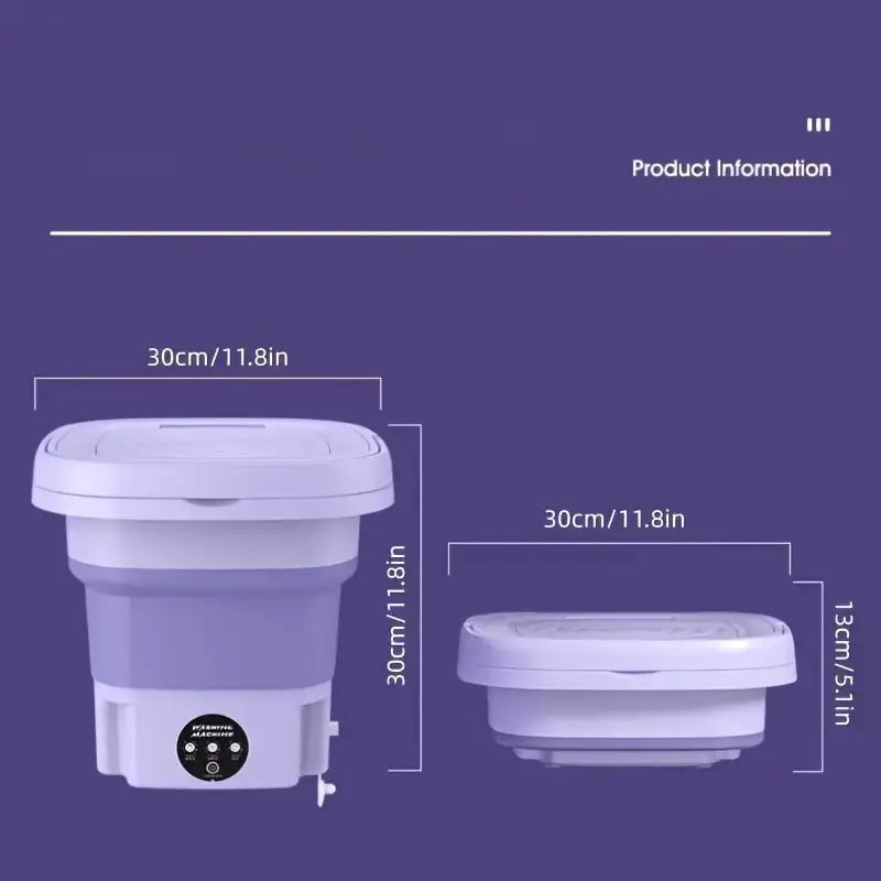 Portable Mini Washing Machine – 2.11 Gal with 3 Cleaning Modes