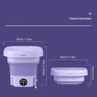 Portable Mini Washing Machine – 2.11 Gal with 3 Cleaning Modes
