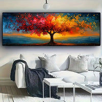 Tree of Life Abstract Wall Art – Geometric Canvas Print for Living Room, Bedroom, or Office Decor