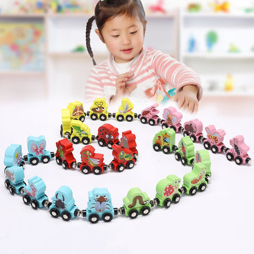 Magnetic Number Train English Letter Building Block Toy