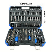 46pcs Ratchet Tool Kit with Wrenches & Sockets Set