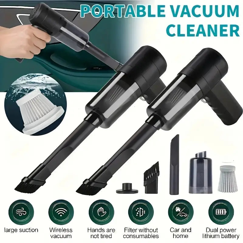 Cordless Mini Vacuum Cleaner – 3KPa Suction, Low Noise 40dB