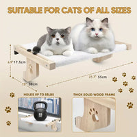 Adjustable Cat Window Hammock Bed with Soft Fleece Pad