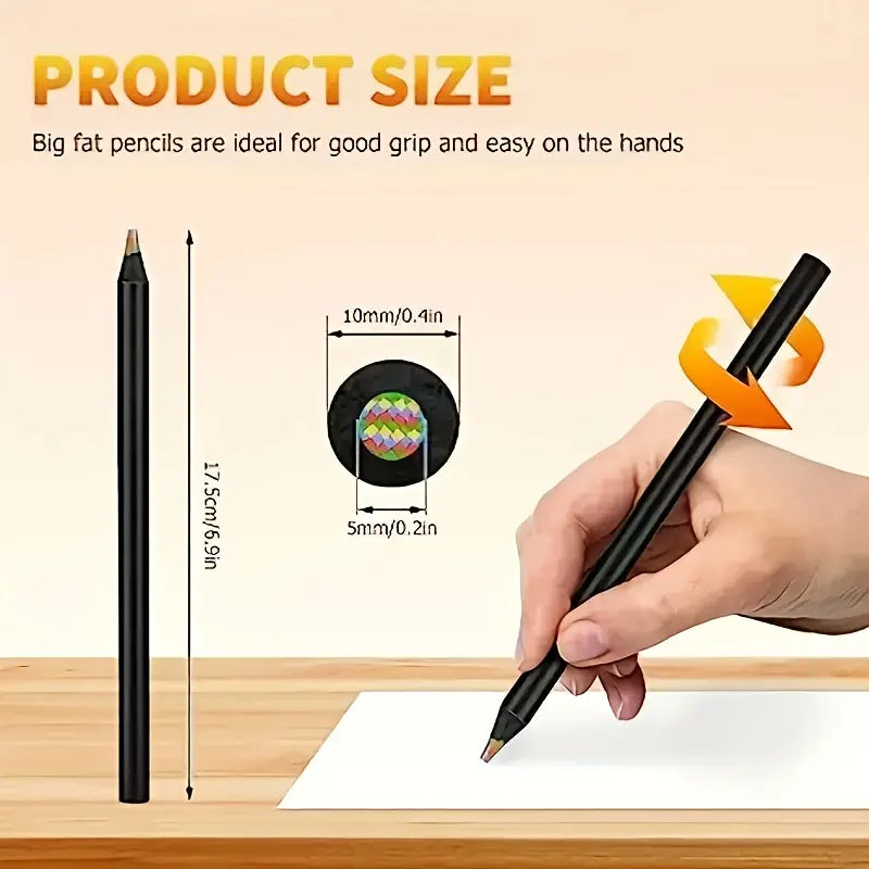 10pcs Rainbow Gradient Magic Pens – Kawaii Writing & Art Supplies