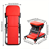 36" 2-in-1 Z-Crawl Mechanic Seat & Creeper with 500lb Capacity
