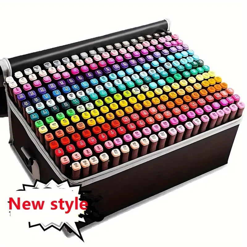 Double-Ended Art Drawing Pen Set with Cloth Bag – Professional Stationery Gift