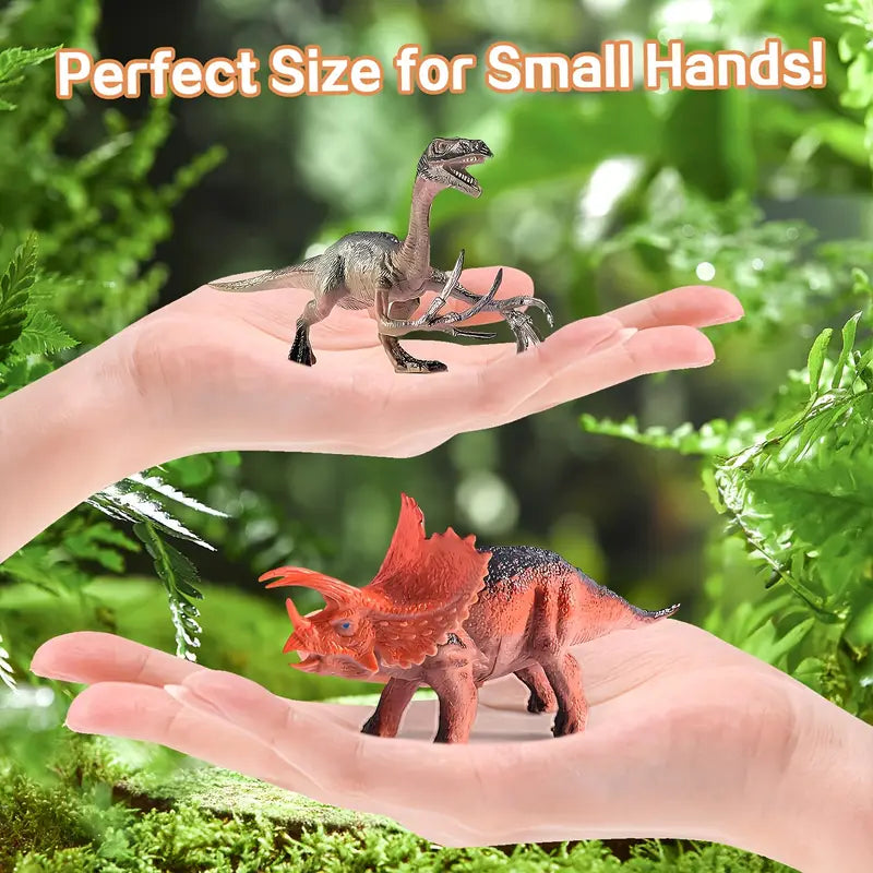 Dinosaur Playset for Kids – Realistic Figures with Eggs, Trees & Fences