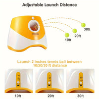Automatic Dog Ball Launcher Toy with 3 Mini Balls & USB