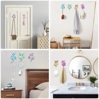 6pcs Diamond Painting Kit Hooks – Wall-Mounted Acrylic Owl Design