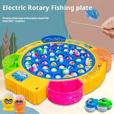 Electric Spinning Music Fishing Disc Toy – Interactive Fun for Kids